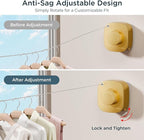 FORIOUS Retractable Clothesline Indoor, 13.8 Ft Non-Sagging Outdoor Clothes Line, Rustproof All Stainless Steel Heavy Duty Clothes Drying Laundry Line, Screw Wall Mounted for Bathroom, Brushed Gold