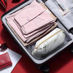 OCHEAL Small Marble Makeup Bag, Small Cosmetic Bags for Women,Large Capacity Portable Cosmetic bag Storage Organizer for Purse Everyday Use (Small, Marble)
