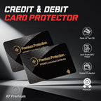 KF-Premium RFID Blocking Card (2 Pack) - Ultra Thin Debit & Credit Card Protector for Travel & Passport - Anti Theft & Fraud Contactless NFC Blocker - Wallet Defender for Men & Women - Gold