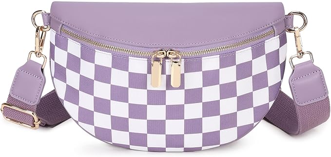 Eslcorri Small Crossbody Sling Bag for Women Trendy - Fanny Packs Leather Chest Belt Bum Bag Anti Theft Purse for Travel