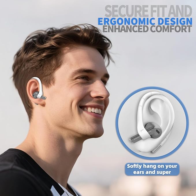 Anti-Slip Ear Hooks for Galaxy Buds 3 Pro (2024) & Galaxy Buds 3 FE (2025), Comfortable Fit | Sports Anti-Loss | Memory Titanium Alloy Ear Hooks Compatible for Samsung Buds 3 Earbuds w/Lanyard, White