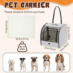1 Pack Enclosed Dog Car Seat Carrier for Small Medium Dogs Cats 19.5 x 19 x 20 in Soft Sided Pet Travel Crate Kennel for Back Seat Breathable Mesh Windows, Foldable Kennel with Pad and Pocket