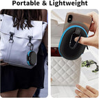 for Earbuds Carrying Case, Small Oval Storage Cases, Tech Pouch, Portable Storage Earbud Pouch Bag for Earbuds, in-Ear Headphones, Earphones, Headsets, Hearing Aids, USB Charging Cable, Blue