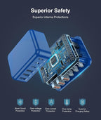 Fast Charger Block USB C, GaN 6 Port Charging Station Hub Cube, 100W Multiport Type C Wall Charger Power Strip Plug with PD 3.0+QC for iPhone 16 15 14 13 12 1 Pro Max XR XS 8 7, Samsung, iPad, Table