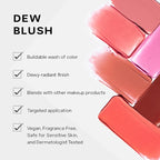 Saie Mini Dew Liquid Blush for Cheeks - Hydrating Cream Blush Stick with a Blendable + Buildable Formula - Skincare Infused Dewy Cheek Tint for a Natural Flush - Clean, Vegan Makeup - Baby (.24 oz)