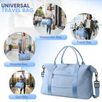 Travel Duffle Bag, Weekender Travel Bag Men Small Gym Bag for Women, Hospital Bag for Labor and Delivery, Overnight Bag Luggage Bag with Trolley Sleeve, Airplane Travel Essentials for Flying(Black)