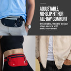 VENTURE 4TH Money Belt for Travel – Slim Hidden Under-Clothes RFID Blocking Anti-Theft Passport Holder & Travel Wallet Pouch for Men & Women to Protect Cash, Cards & Documents (Red)
