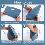 3Pcs Airplane Foot Rest for Long Flight Portable Under Desk Foot Stool Folding Portable Camping Hiking Stool for Long Flights, Cars, Subways, Office, Trains (Red, Blue, Green)