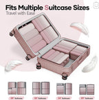 Veken 6/9/11 Set Compression Packing Cubes for Travel Essentials,Compressible Expandable Large Luggage Suitcase Organizer Bags for Clothing,Durable Space Saver Storage Bags(Light Coral)