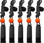 Amzonly Emergency Whistle, 120db Safety Whistle Survival Shrill Loud for Camping Hiking Hunting Boating Fishing Life Vest Jacket Rescue Signaling Kids Lifeguard 5 Pack