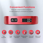travel inspira Luggage Scale, Portable Digital Hanging Baggage Scale for Travel, Suitcase Weight Scale with Rubber Paint, Temperature Sensor, 110 Pounds, Battery Included