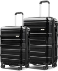 Tolino Luggage 2 Piece（20in/24inch Expandable Luggage Hardshell PC+ABS Leopard Suitcase with Spinner Wheels TSA Lock, Lightweight Rolling Suitcase for Women