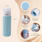 16 Pack Travel Bottles for Toiletries, TSA Approved 3oz Leak Proof Refillable Silicone Squeezable Containers Kit for Shampoo Lotion Conditioner with Toiletry Bag