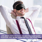 Tarpop 200 Pcs Eye Mask Sleeping Blindfold Eye Cover with Adjustable Strap for Games Party Team Building Travel Individually Wrapped Sleep Mask for Women Men (Black,Blue,Purple,Pink)