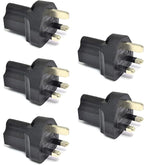 Ceptics UK, UAE, Hong Kong BS-1363 Travel Power Plug Adapter Accepts NEMA 5-15R - ETL Certified - Industrial Grade (IG-7-5PK)