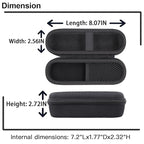 Hard Carrying Case for medicube Booster Pro 6-in-1 Real Glass Glow Beauty Massager, Shockproof EVA Storage Organizer with Mesh Pocket, Portable Travel Case, Black