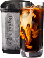 HyperChiller HC2 Patented Iced Coffee/Beverage Cooler, NEW, IMPROVED,STRONGER AND MORE DURABLE! Ready in One Minute, Reusable for Iced Tea, Wine, Spirits, Alcohol, Juice, 12.5 Oz, Black