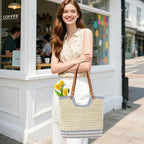 Crochet Beach Bag Summer Woven Tote Bag Crochet Purse for Women handbags Boho Shoulder Bags for Travel Vacation