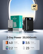 INIU Smallest 20000mAh Power Bank, 22.5W PD Fast Charging Portable Charger with Detachable Cable, Flight-Safe Battery Pack with LED Display for Travel Xiaomi iPhone 17 16 Samsung S26 Google iPad etc
