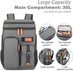 BAGPARKK Insulated Cooler Backpack,33/45 Cans Multifunctional Double Deck Leakproof Cooler Bag with Sternum Strap,Large Capacity Lightweight Travel Camping Beach Backpack