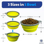 American Kennel Club 2-Pack Collapsible Travel Bowls for Dogs – Gray/Green, Portable Food & Water Bowls