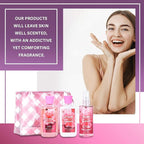 Bath and Body Care Travel Set - Home Spa Set with Body Lotion, Shower Gel and Fragrance Mist, Personal Body Care Travel Set for Birthday Christmas New Year Gifts(Japanese Cherry Blossom)