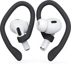 Ear Hooks 2 Pairs for AirPods Pro 2 & 1, AirPods 4 & 3, Anti-Slip Comfortable Fit, Ergonomic Design, Accessories (Small, Black)