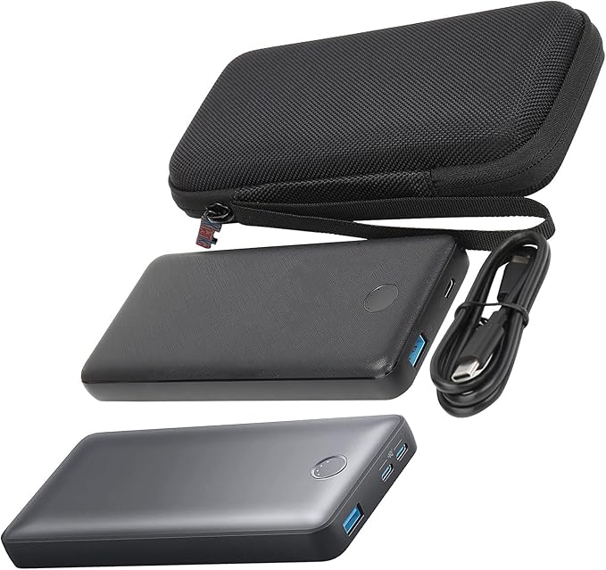 khanka Hard Travel Case Replacement for Anker 325/535 Power Bank PowerCore 20K Portable Charger 20000mAh, Case Only (Black)