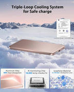 [0.3" Ultra Slim] [Alloy-Made] ULiXWH for Magsafe Portable Charger for iPhone, 2026 Upgrade 5000mAh Fast Charging Magnetic Power Bank, Wireless Battery Pack for iPhone 17 Air 16 15 Pro Max 14 13, Pink
