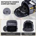 MIER Large Duffel Backpack Sports Gym Bag with Shoe Compartment, Heavy Duty and Water Resistant, Gray, 60L