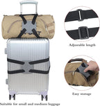 Luggage Bungee Strap，Luggage Straps Bag Bungees for Add a Bag Easy to Travel Suitcase Elastic Strap Belt（2-Pack-Grey）