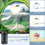 Rechargeable Tent Fan, Portable Hanging Camping Fan with LED Light & Remote, 8000mAh Battery Powered, 3 Speed with Timer for Outdoor, RV, Canopy, Beach, Patio & Gazebo
