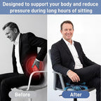 Airplane Seat Cushion for Long Flights Press-Type Inflatable Travel Seat Cushion with 3D Air Cells Portable Comfort Support Pad for Car, Office Chair & Stadium Bleachers Relieves Sitting Fatigue