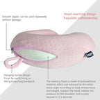 Neck Pillows for Sleeping Travel Pink Travel Pillow Comfortable U Shape Memory Foam Pillows Neck and Head Support Portable Travel Neck Pillow Suitable for Planes, Trains, Self-Driving Cars