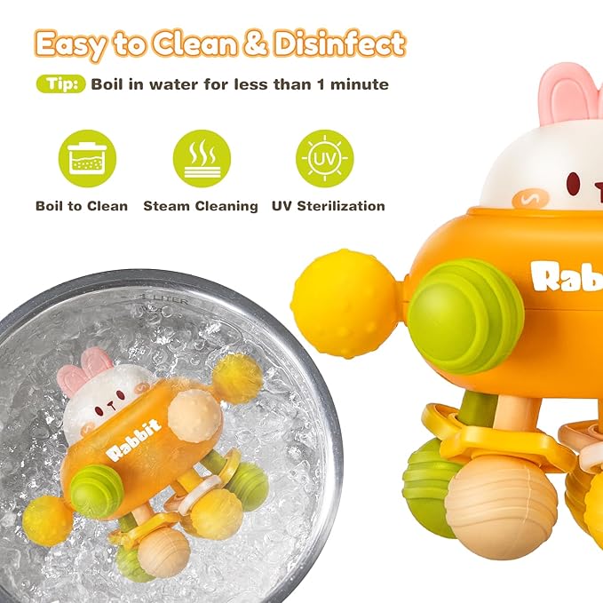 Baby Montessori Sensory Toys for 0-6 6-12 Months, Baby Teether Teething Toys for Babies 0 3 6 9 12 18 Months, Newborn Infant Learning Developmental Toys Gifts for 1 2 Year Old Boys Girls