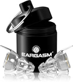 Eargasm High Fidelity Transparent Clear Earplugs for Concerts, Festivals, Musicians, DJs, Night-Life, Motorcycle Hearing Protection - Reusable Ear Plugs for High Fidelity Noise Reduction up to 21 dB