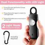 Tellegloww 6 Pcs Rechargeable Personal Safety Alarm for Women, 130db Personal Alarm Protection Keychains Loud Siren with LED Self Defense Keychain for Senior Mom Gift(White,Pink,Bule,Black,Keychain)
