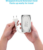 Kakyanill Italy Travel Plug Adapter, Italy Power Adapter, 6 AC Outlets, 4 USB Ports (2 USB C), 3ft Wrapped Around Extension Cord, for Italy Chile Libya