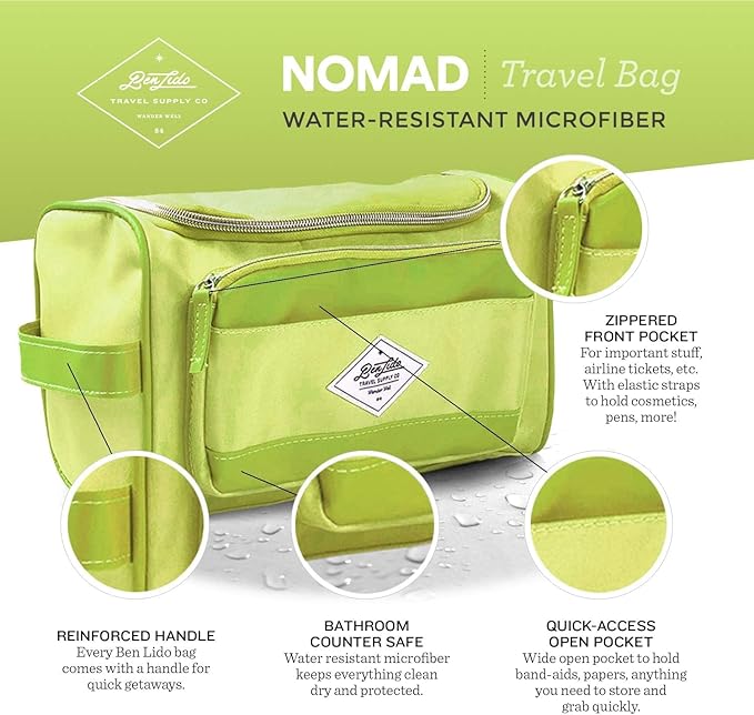 Convenience Kits International Women’s Super Premium 30 PC Travel Kit Featuring: Ensemble of Dove Travel-Size Hair Care and Body Products in Large Toiletry Bag (802) (Green)