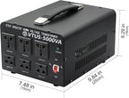 Cantonape 5000 Watt Voltage Converter Transformer - Heavy Duty Step Up/Down Convert from 110-120 Volt to 220-240 Volt and from 220-240 Volt to 110-120 Volt - Circuit Breaker Protection