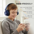 ARTIX Over Ear Headphones Wired with Microphone and Volume Control, Foldable Noise Isolating Headset with Deep Bass for School, Laptop, Computer, Chromebook, Tablet, Travel (3.5mm Jack)