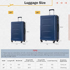 Merax 20/28 Inch Luggage with Bags Suitcase Sets with Spinner Wheels
