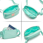 Gitus Belt Bag Fanny Pack Crossbody Bags with Initial Letter Patch Cute Stuff Birthday Gifts for Teenager Girls Trendy Preppy Stuff for Teen Girls Cool Stuff for Teens (Mint Green-K)