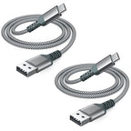 Henrety USB C Charger Cable [2 Pack/4ft], Fast Charging Type C Cable, Nylon Braided USB A to USB C Cable for iPhone 15/15 Pro, MacBook, iPad, Galaxy, and Other Type-C Devices.