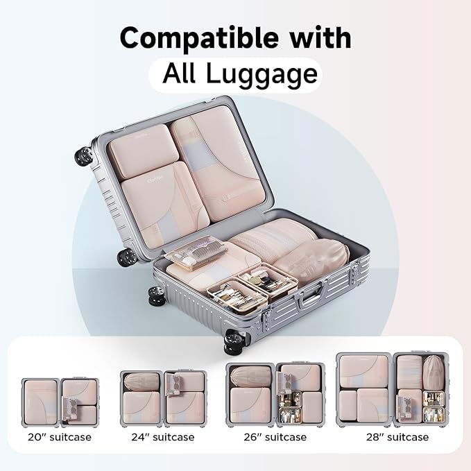 9 Set Packing Cubes for Travel, Gifts for Women Mom,Anti-Tearing Suitcase Organizer,OlarHike Vacation Essentials & Accessories for Cruise Ship