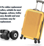 Zoofen 42 x 18mm Luggage Replacement Wheels 4 Pcs - Rubber Suitcase Wear-Resistant Repair Wheels