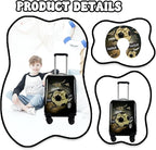Kid’s Luggage Set 5 Piece Suitcase Set 16’’ Hardside Football Luggage with Spinner Wheels Boys Carry on Toddler Travel Rolling Suitcase Carry on Luggage Airline Approved