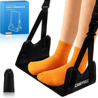 1 Pack Airplane Foot Hammock, No-Collapse Foot Hammock for Plane Travel, Thickened Bamboo Airplane Foot Rest, Adjustable Footrest for Office, Long Flight