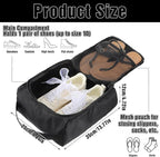 Shoe Bags for Travel, Oxford Cloth Travel Shoe Bag with Smooth Zipper, Reusable and Waterproof Shoe Packing Cubes for Men Women, Travel Essentials