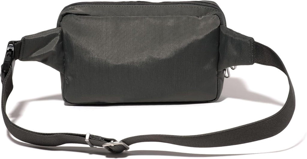 Baggallini Securtex Anti-theft Belt Bag 8.8"x5.5" Crossbody Fanny Pack for Women RFID Wallet Locking Zipper Travel Purse